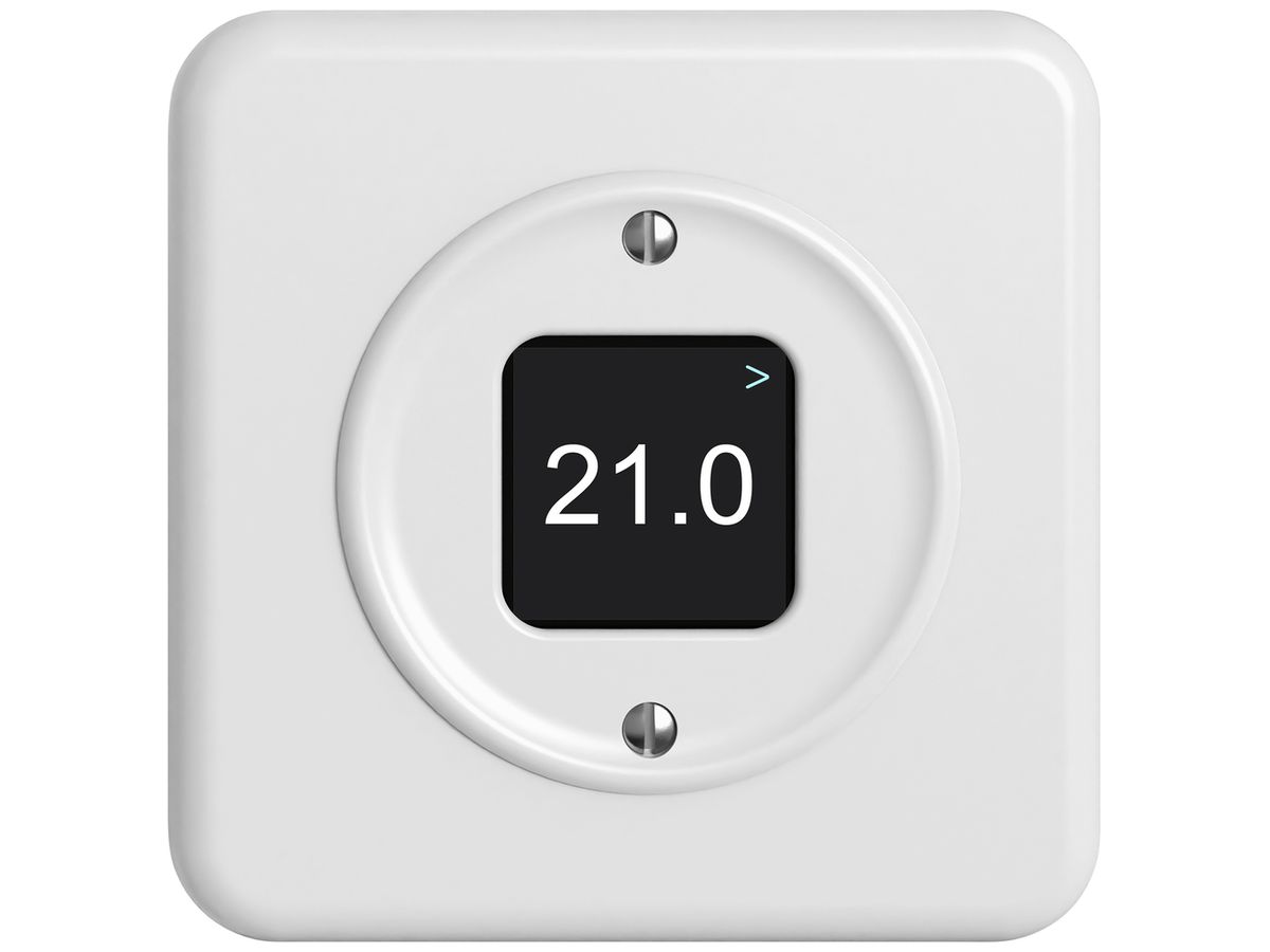 UP-Bedienaufsatz zu Raumtemperatursensor STANDARDdue Wiser SNAPFIX® CO2 weiss