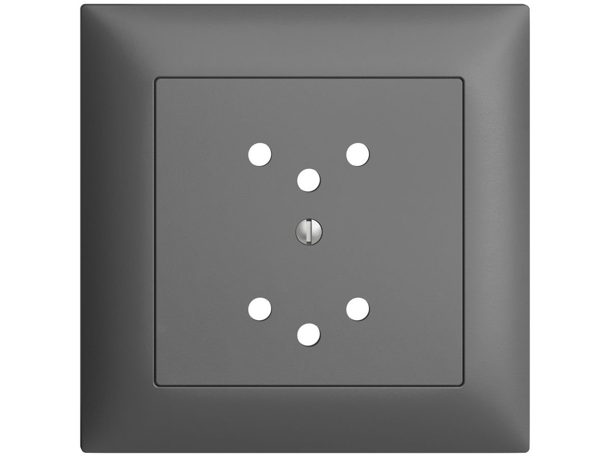 Frontset EDIZIOdue dunkelgrau 88×88mm 2×T12