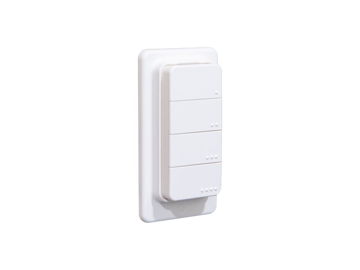 AP-Wandsender Shelly BLU RC Button BLE 4-Kan Multiklick weiss