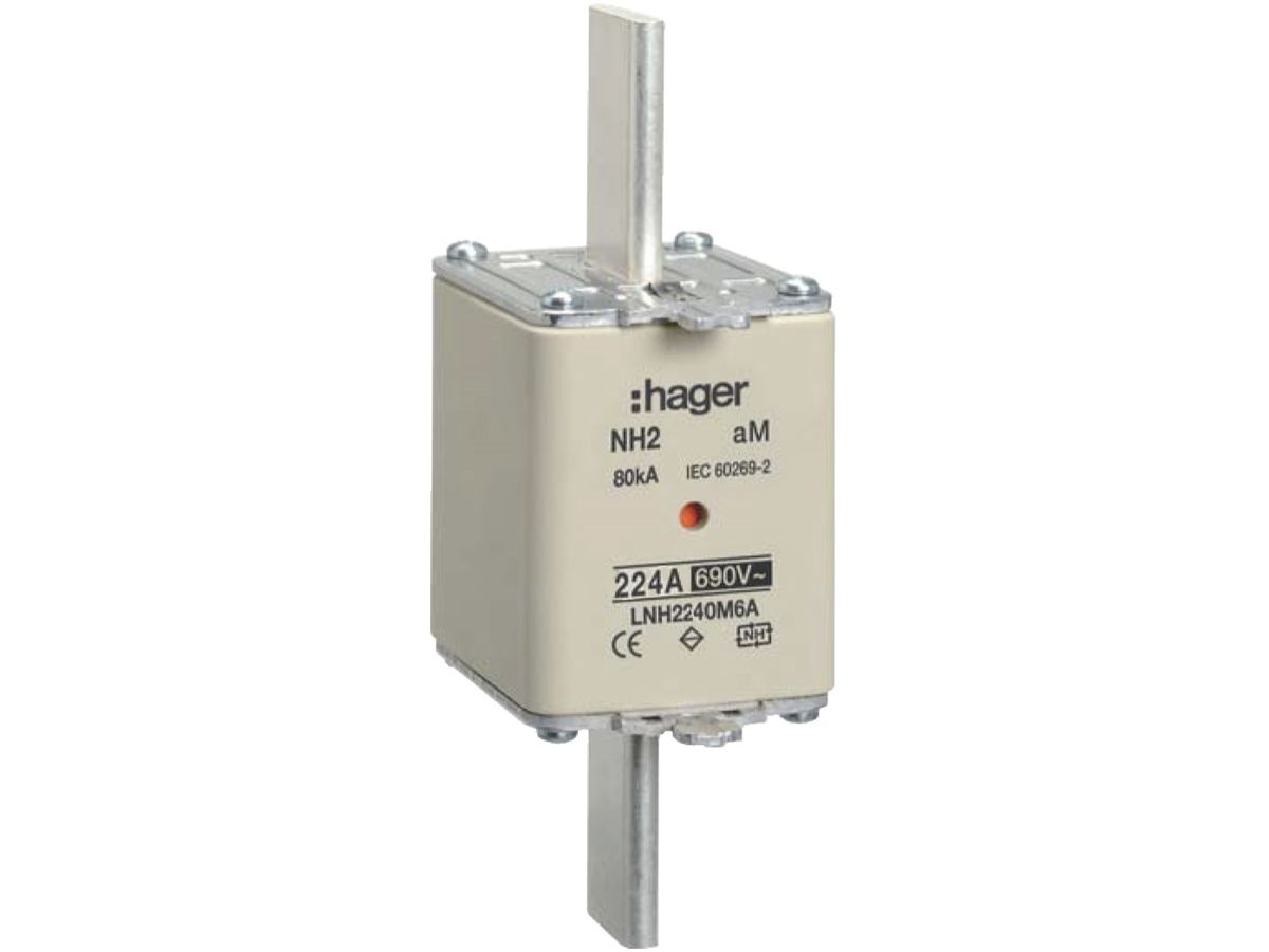 NH-Sicherung Hager DIN2 690VAC 224A aM Doppelkennmelder rostfrei