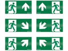 Piktogramm-Satz ESYLUX SLD 32m Pfeil OR/OL/UR/UL/O/O 175×350mm