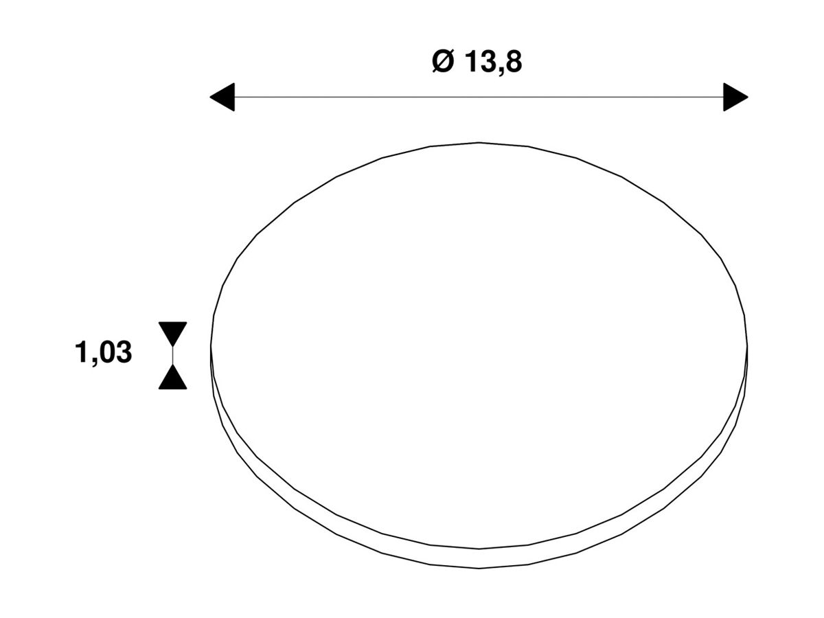 Zierring SLV GRIP FLAT Ø138mm Aluminium weiss