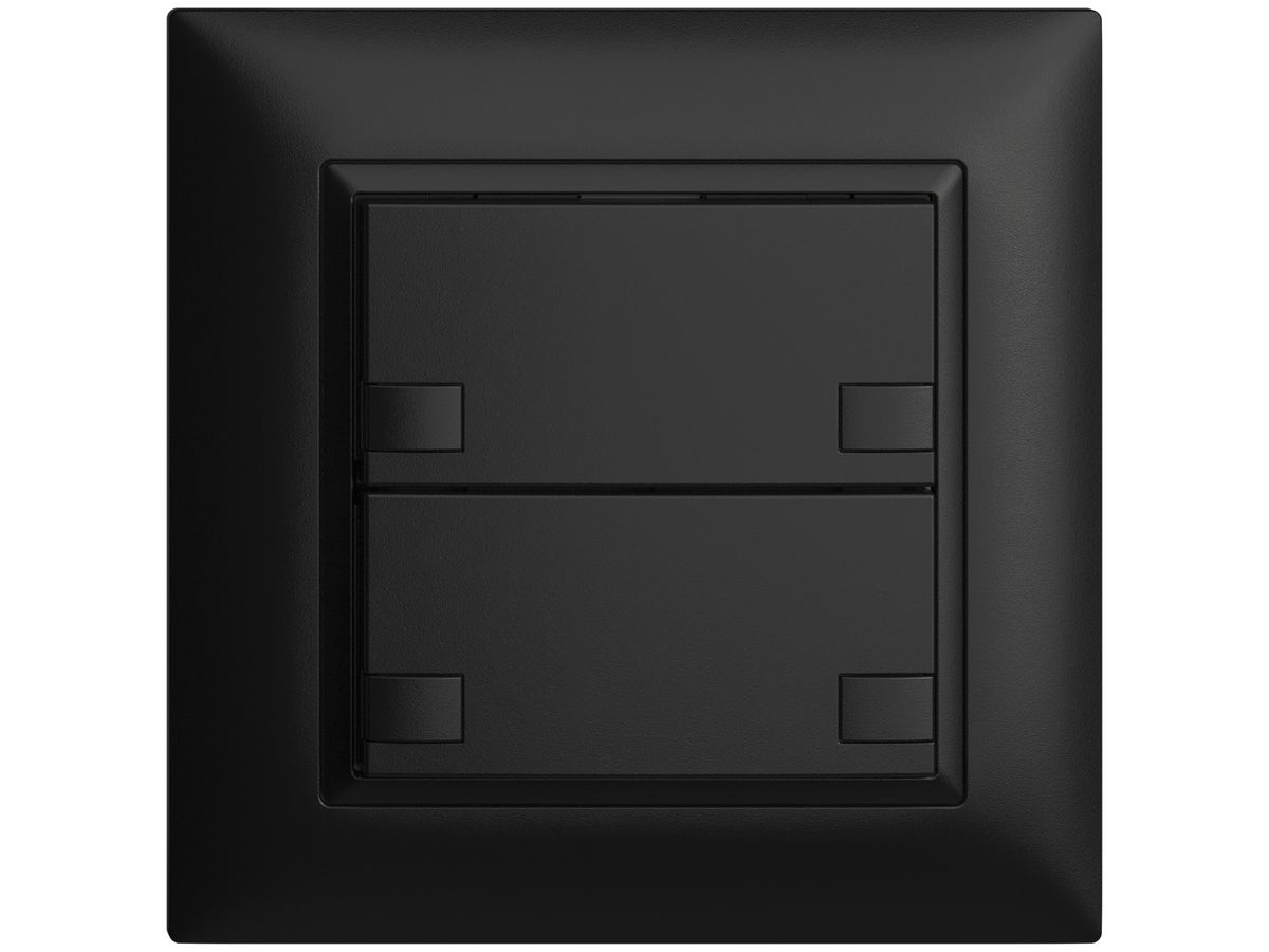 UP-Universaltaster 2×2T Steckklemme EDIZIOdue schwarz, ohne LED