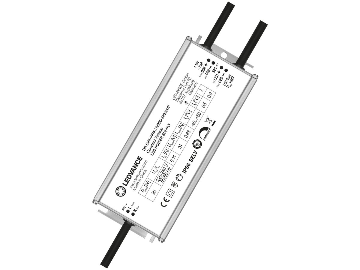 LED-Konverter LDV PERFORMANCE DIM 1…10V, 24V 20W 166×63×38mm IP66