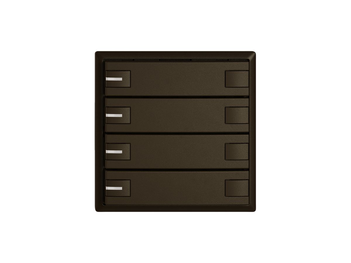 KNX-Taster RGB EDIZIO.liv SNAPFIX® Temperaturfüh.RGB-LED 4×T 2-Tbed.br