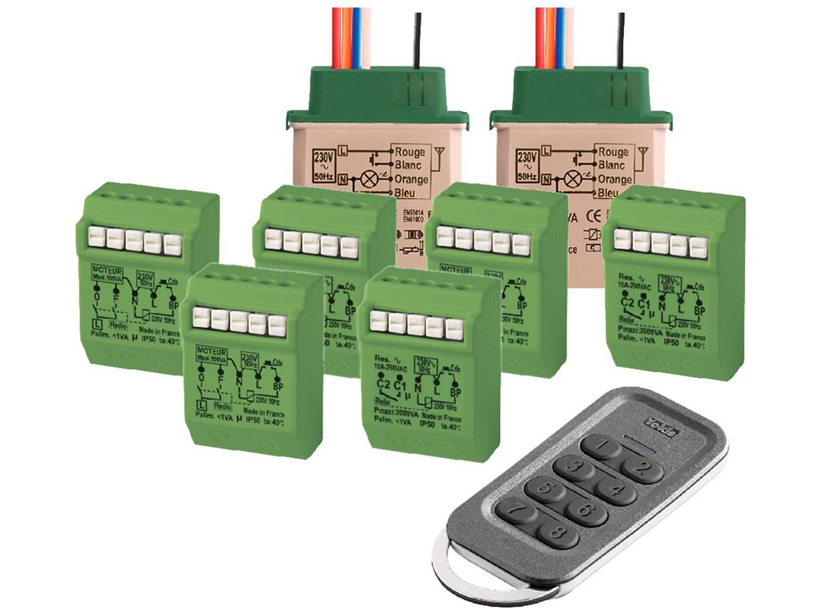 Starter-Kit BASE IMPIANTO mit 4×MVR500ERP, 2×MTR2000ERP, 2×MTV500ER, 1×GALET4TP