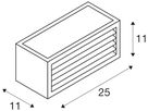 LED-Wandleuchte SLV BOX L 19W 480lm 3000K IP44 250×110×110mm anthrazit