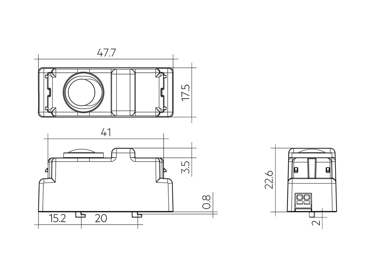 Multisensor Tridonic SFI 40 PIR DALI Licht/Bewegung Casambi schwarz