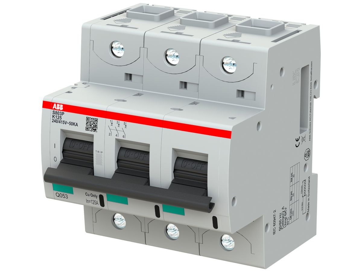 Leitungsschutzschalter ABB S803P-K125 3P 400V K-125A 50kA 5TE