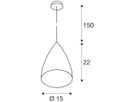 Pendelleuchte SLV TONGA IV E14 60W Keramikschirm IP20 weiss