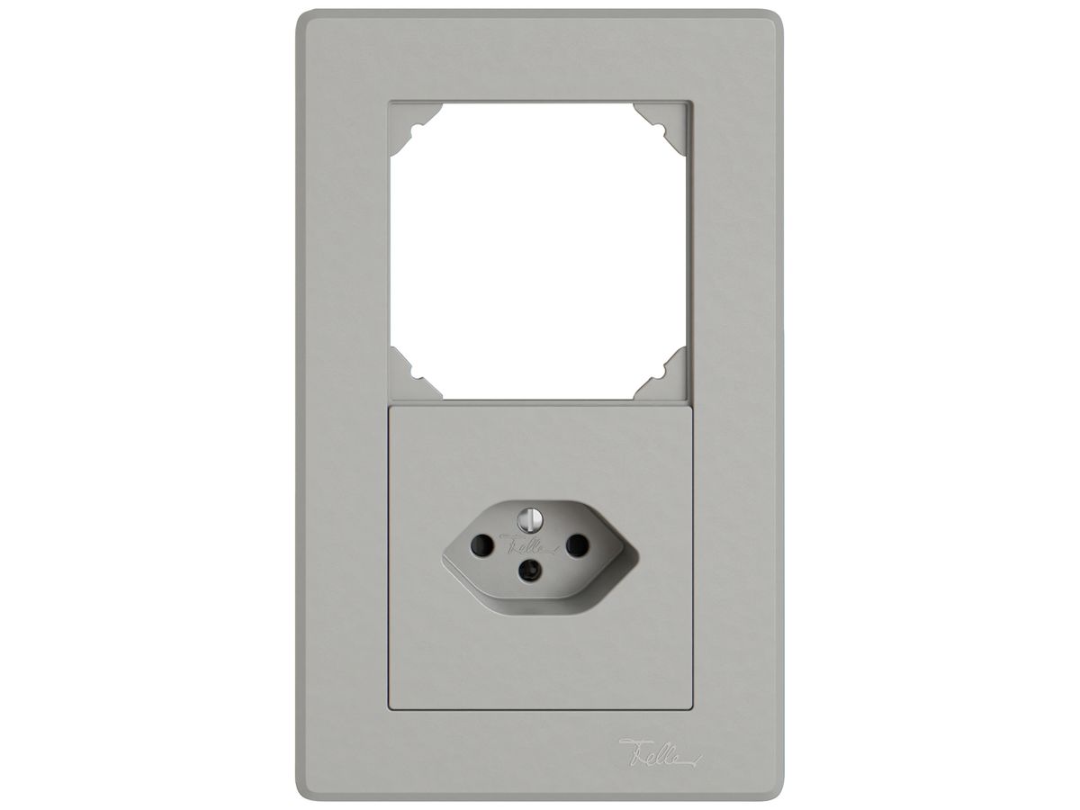 UP-Kombination EDIZIO.liv SNAPFIX® 2×1 156×96mm leer+1×T13 hellgrau