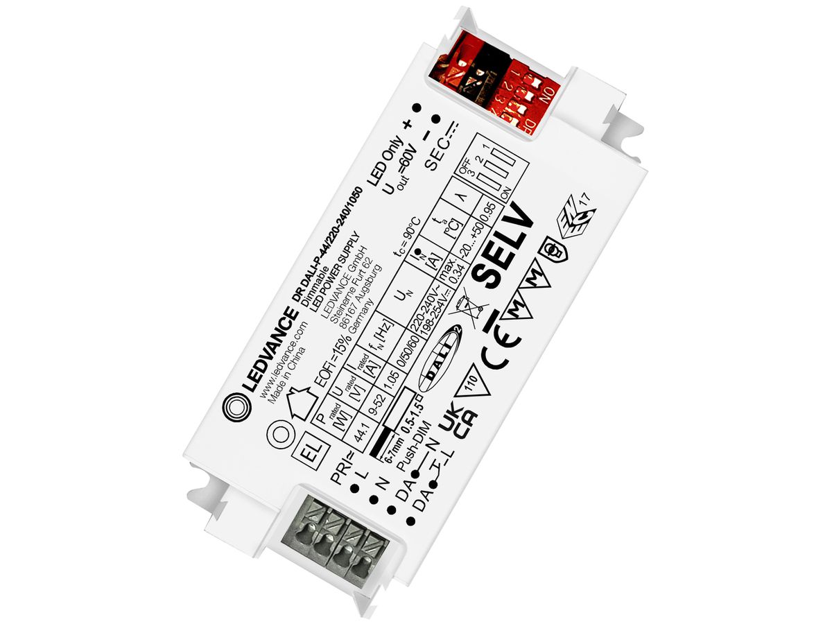 LED-Konverter LEDVANCE DR DALI IP20 44W 700…1050mA DALI