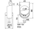 Schnellverleger BET 2056 N-Fuss Kunststoff 34…40mm 1×Kabel Stahl tfZn