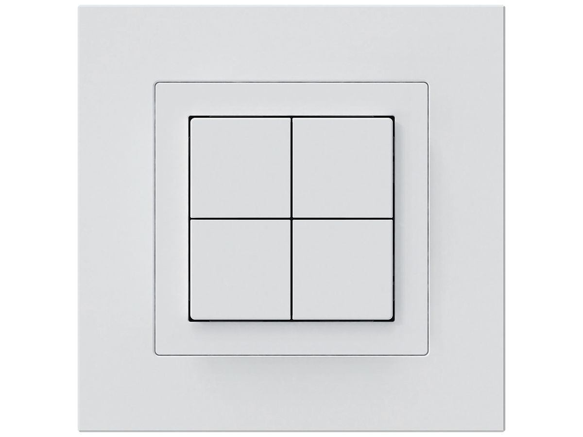 UP-KNX-Taster Hager BA kallysto.pro C 4-fach 94×94mm weiss