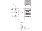 Verbindungsklemme 5P 0.5…2.5mm² steckbare Erdung ws