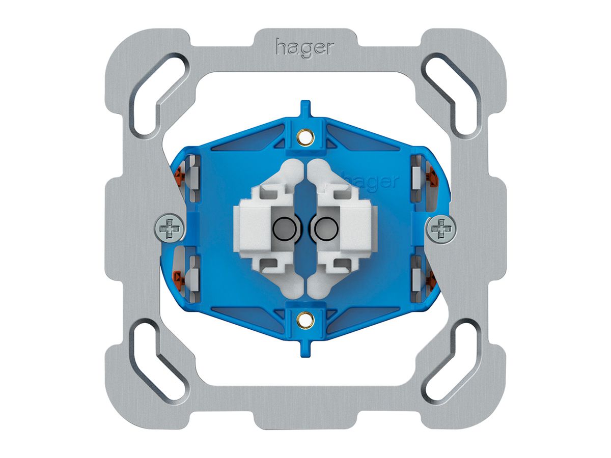 UP-Leuchtdruckschalter Hager Sch 6 LED 77×77mm