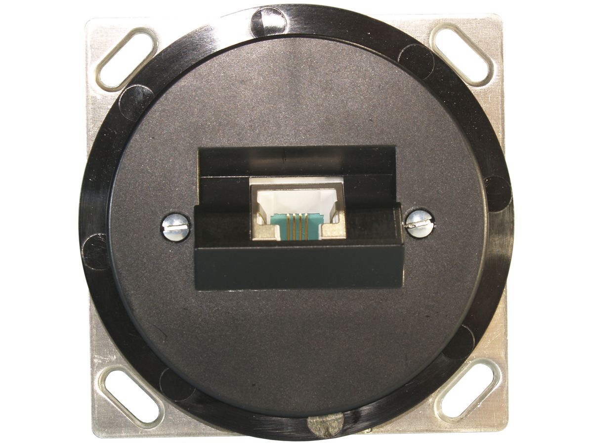 EB-Dose 1×RJ45/s 4P ITplus schwarz JK 58/64mm