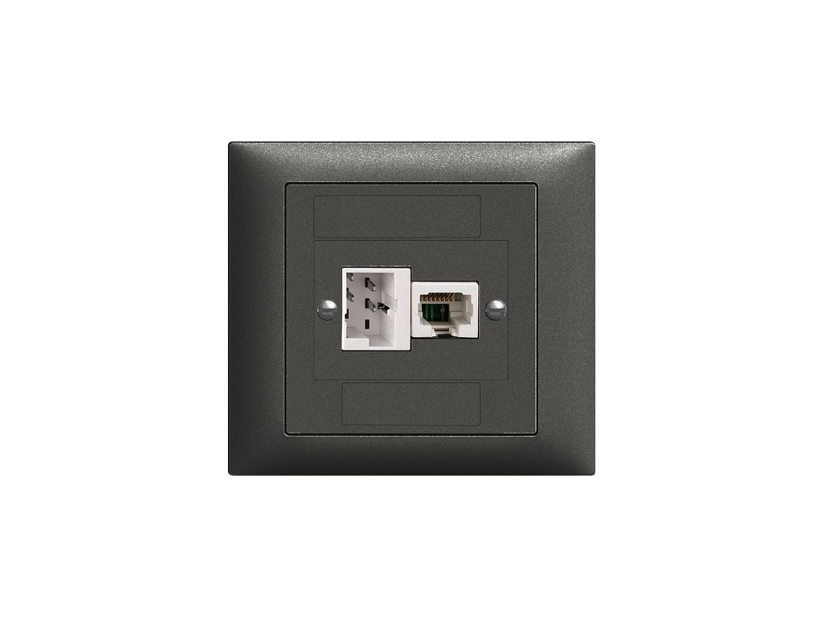 EB-Dose xDSL RJ45/TT83 schwarz, ITplus EDIZIOdue mit Filter