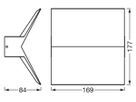 LED-Wandleuchte LDV ENDURA STYLE BAT WALL 9.5W 580lm 3000K Aluminium anthrazit