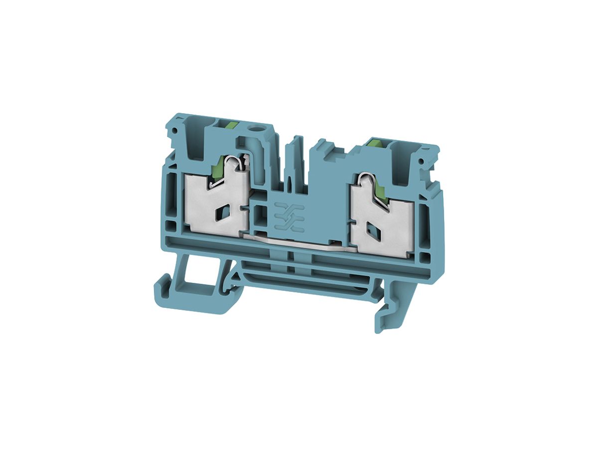 Durchgangs-Reihenklemme WM S2C 4 BL 4mm² 32A 1000V SNAP IN 2×1 TH35 blau