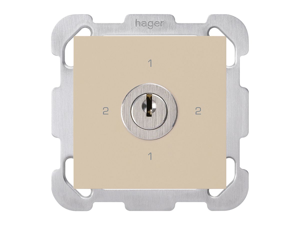 UP-Drehschalter kallysto 3/1L beige mit Schloss Kaba 8