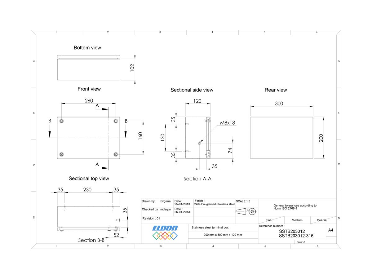Klemmenkasten nVent HOFFMAN SSTB 300×200×120mm IP66 grau