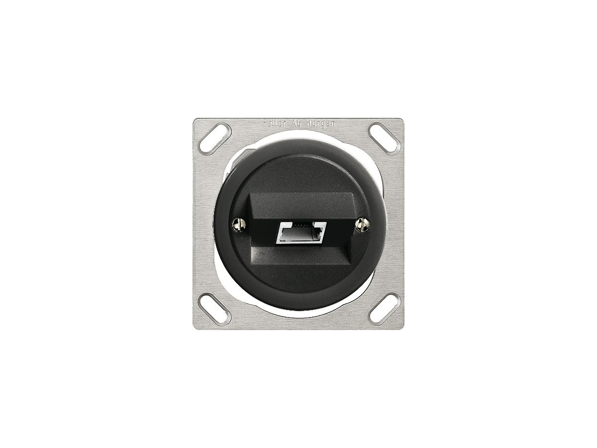 EB-Dose 1×RJ45/s 4P ITplus schwarz JK 43/47mm