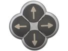 Drucktaster Eaton M22-D4-S-X7 schwarz 4 Pfeile Ø22.5mm flach