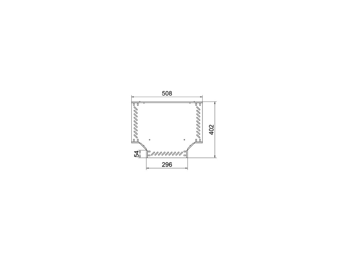 T-Stück BET RT 35×300mm Stahl bandverzinkt