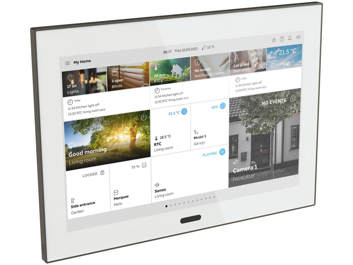 Touchpanel 10" ABB-SmartTouch, KNX/free@home/ABB-Welcome, weiss/Schwarzstahl