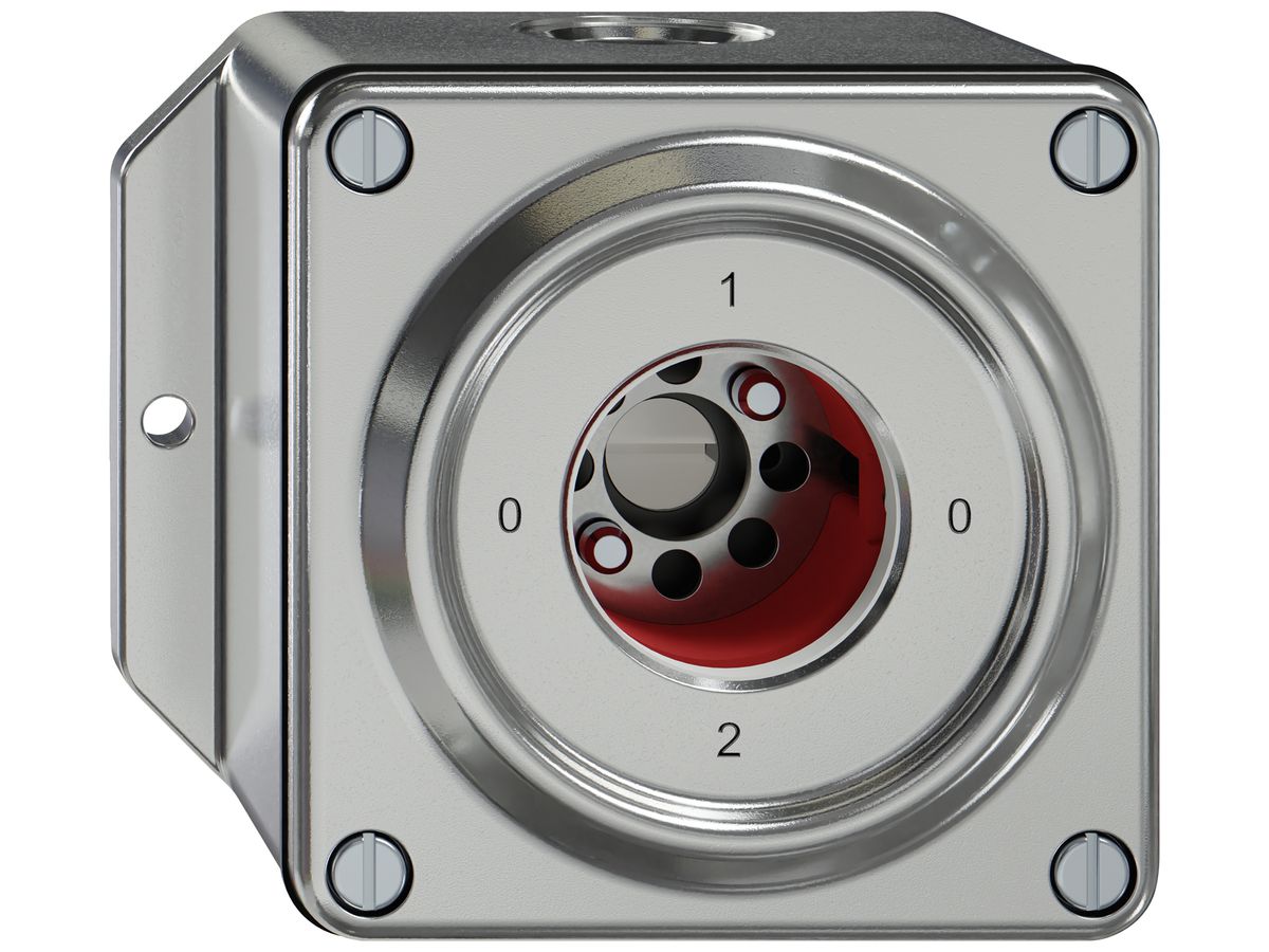 AP-Schlüsselschalter ELEMENT SNAPFIX® 2/1L 16A 400V 0-1-0-2 alu