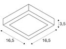 LED-Decken-/Wandleuchte SLV SENSER 18 SQUARE 12W 880lm 3000K 165×165×35mm weiss