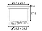 EB-LED-Bodenleuchte SLV DASAR SQUARE, 28W 1620lm 3000K IP67 Edelstahl