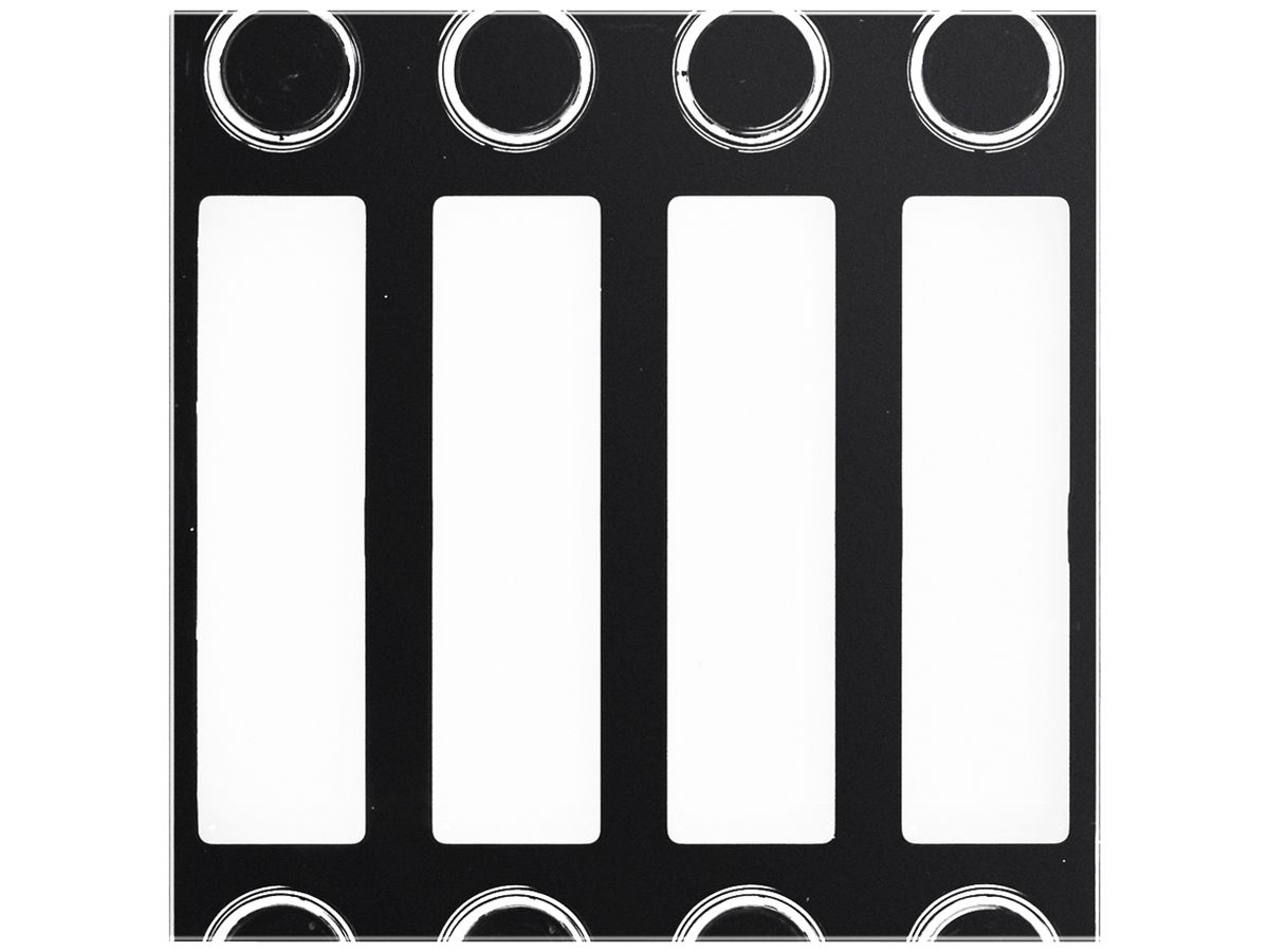Frontplatte für Blindmodul Urmet Alpha, IP55, schwarz