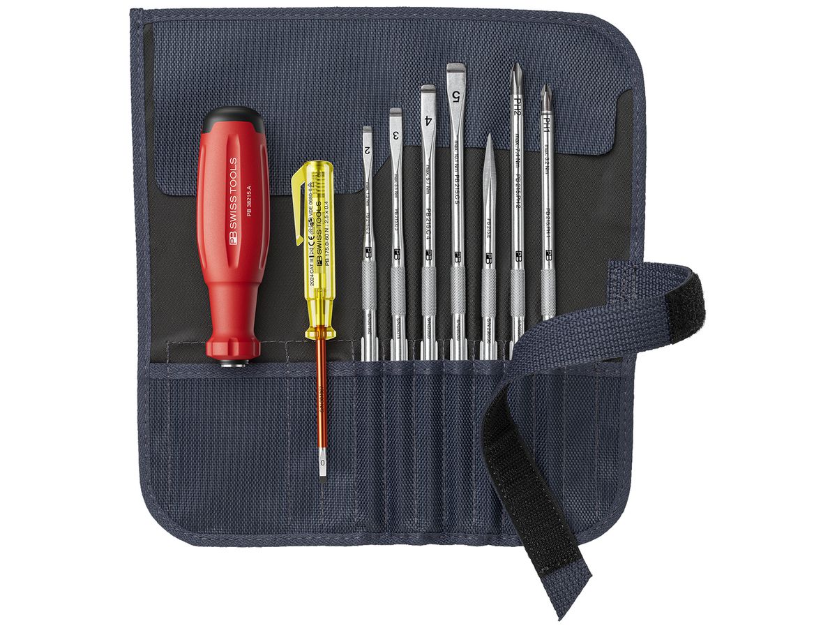 Schraubenzieher-Set PB SwissGrip Evo 8-tlg Rolltasche
