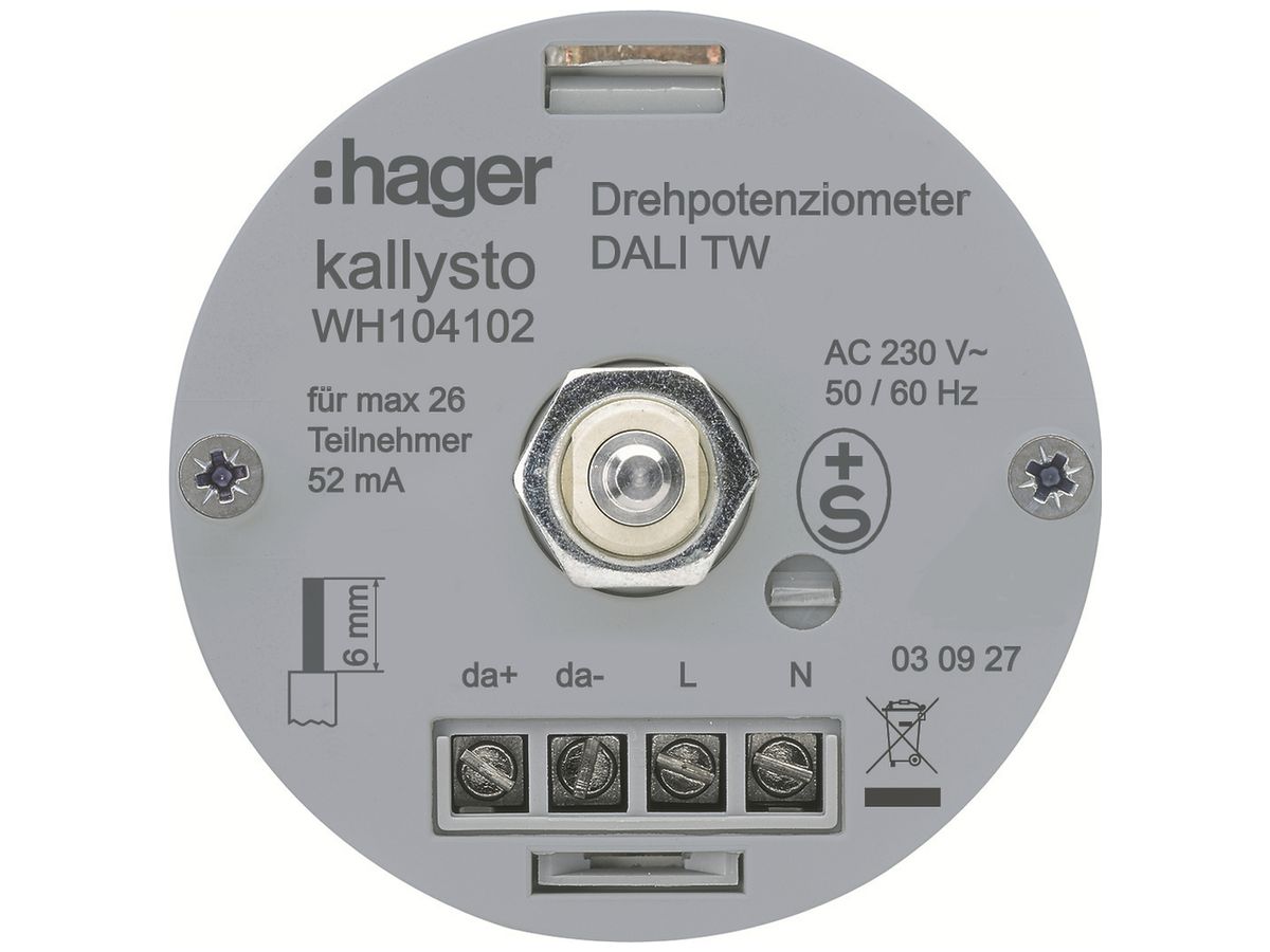 Einsatz zu Power-Drehgeber Hager DALI TW