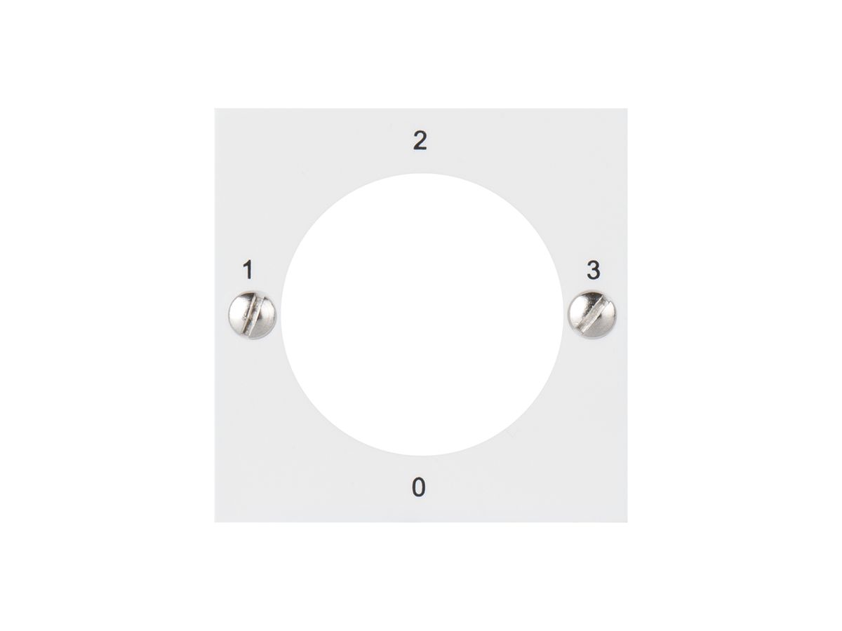 Frontplatte ATO für Schlüsselschalter 0-1-2-3 weiss