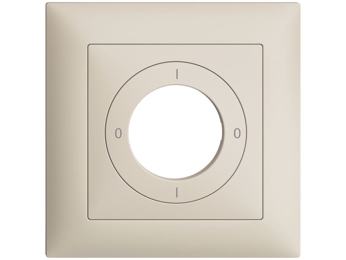 Frontset EDIZIOdue 0-1-0-1 crema 88×88mm für Schlüsselschalter