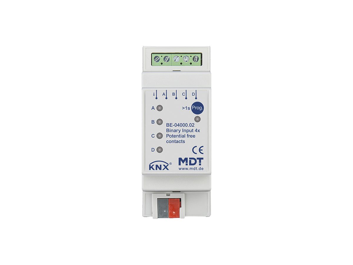 REG-Binäreingang KNX MDT BE-04000.02 4-Kan 12V 2TE