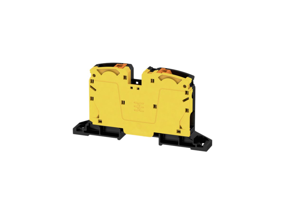 Durchgangs-Reihenklemme Weidmüller A2C PUSH IN 2×35mm² gelb/schwarz