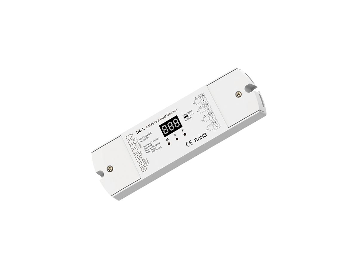 Dimmer DOTLUX IP20 12…24V DMX 4×5mA