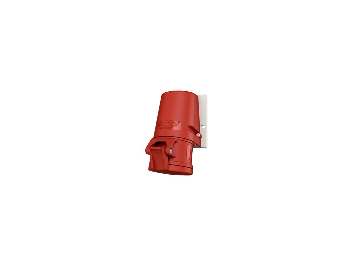 Wandsteckdose CEE 32A 4P 6h 400V rot Mennekes