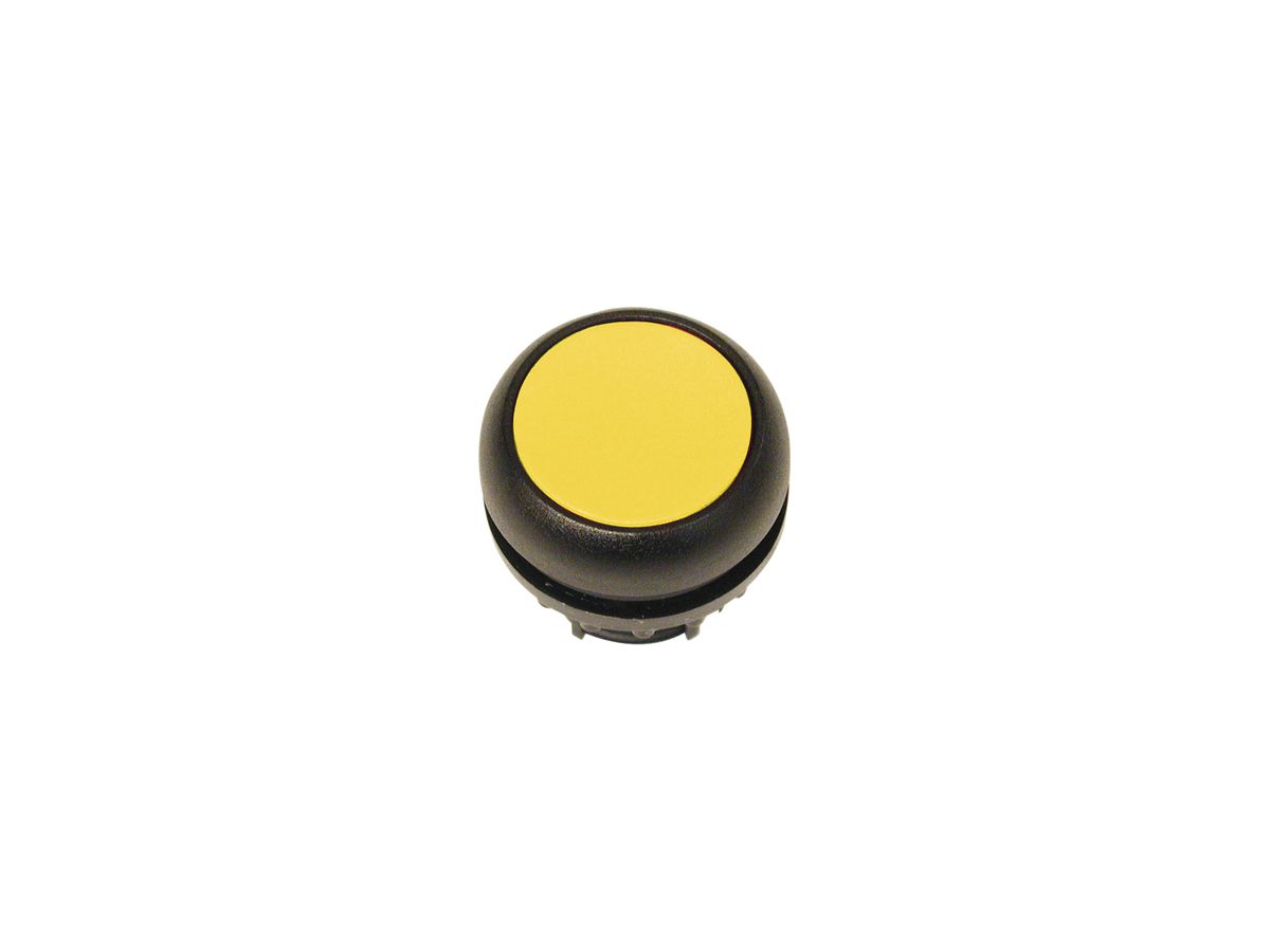 Drucktaste ETN RMQ flach gelb, rastend, Ring schwarz