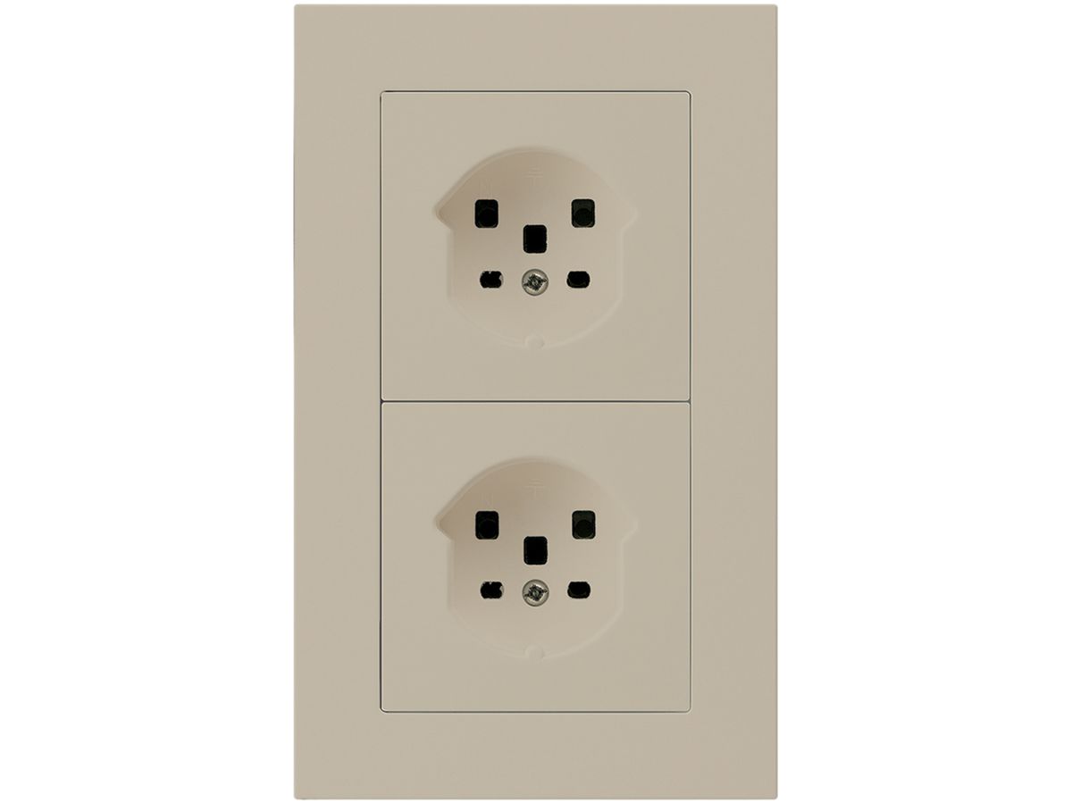 UP-Kombi 2×1 HA kallysto.pro 2×Typ 25 mit Steckklemmen beige