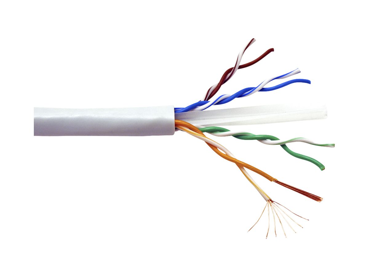 Datenkabel ROLINE Stranded Kat.6 UTP 4P AWG23 250MHz PVC grau 300m