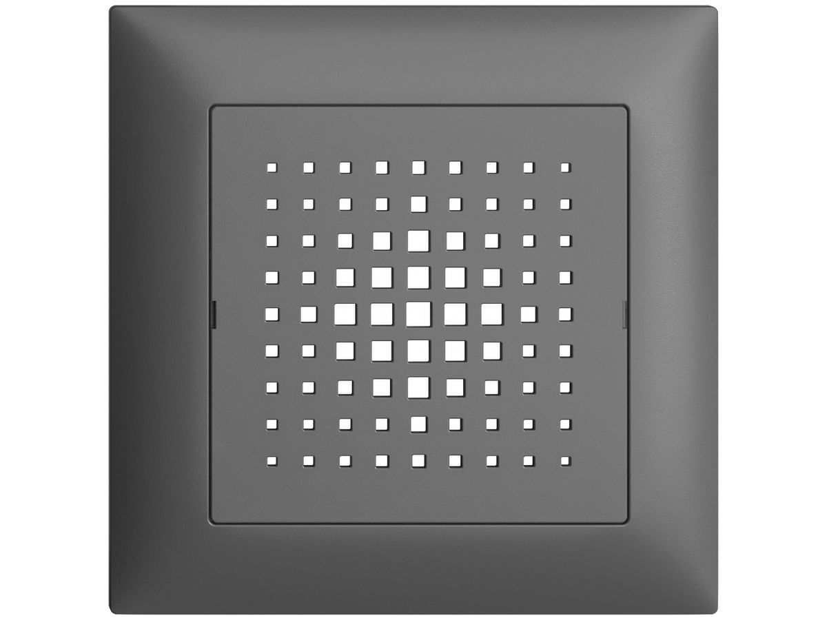 UP-Frontset EDIZIOdue dunkelgrau 88×88mm zu Gong 3070