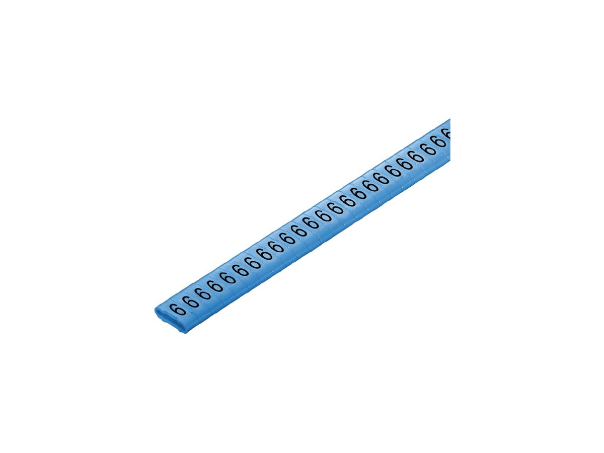 Kabelmarkierer Weidmüller CLI M CD für Ø10…317mm 4×11.3mm Aufdruck: 6, blau