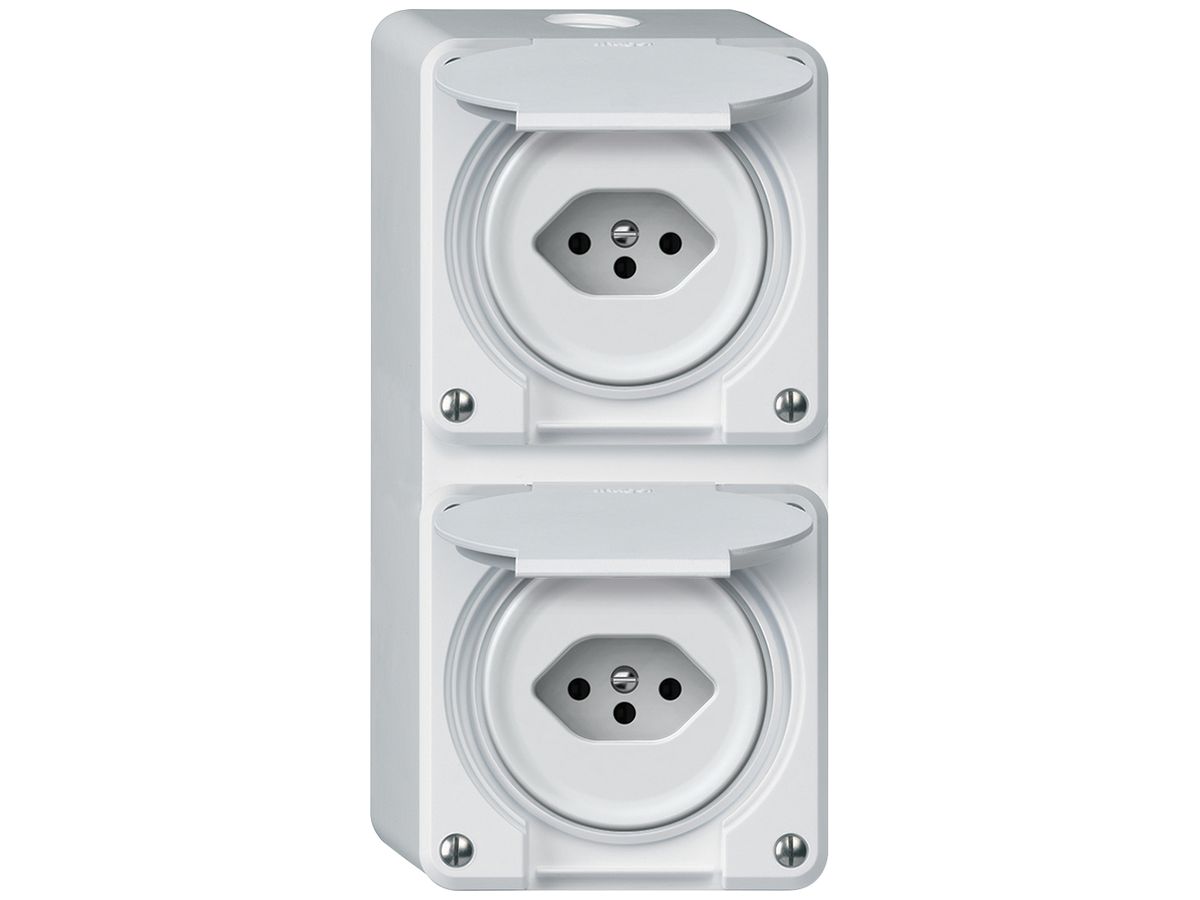 AP-Kombination robusto 2×Steckdose T13 86×146mm weiss