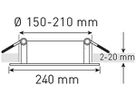 Erweiterungsrahmen maxLUCE für LED-Spot ATMO 150 weiss bis Ø210mm