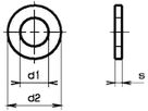 U-Scheibe M6 12.5×6.4×1.6mm DIN 125A verz.bl, ohne Fase